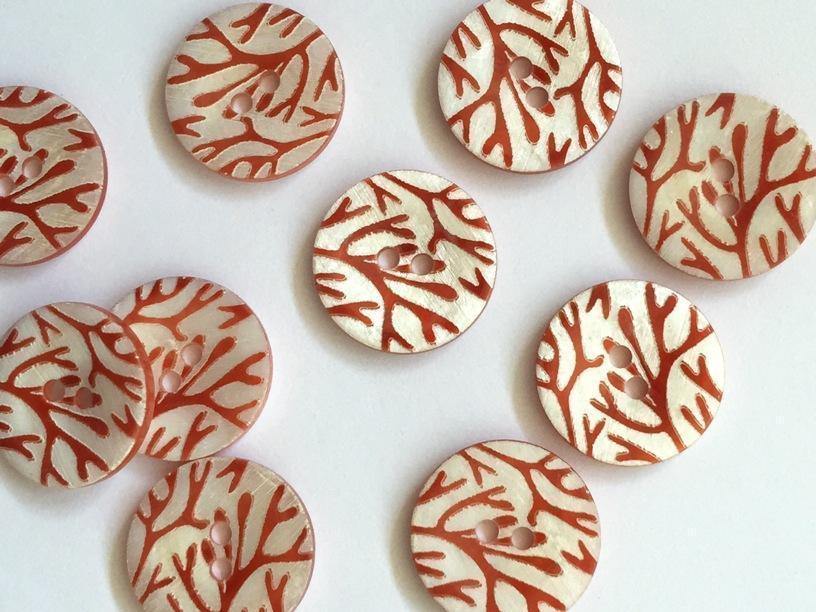 18mm - Glossy Coral Pattern