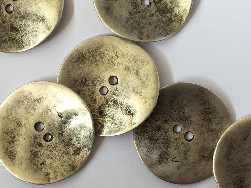 38mm - Silvery Zinc with Uneven Surface