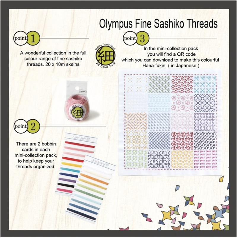 Fine Sashiko Threads Mini Collection Pack - Image 3