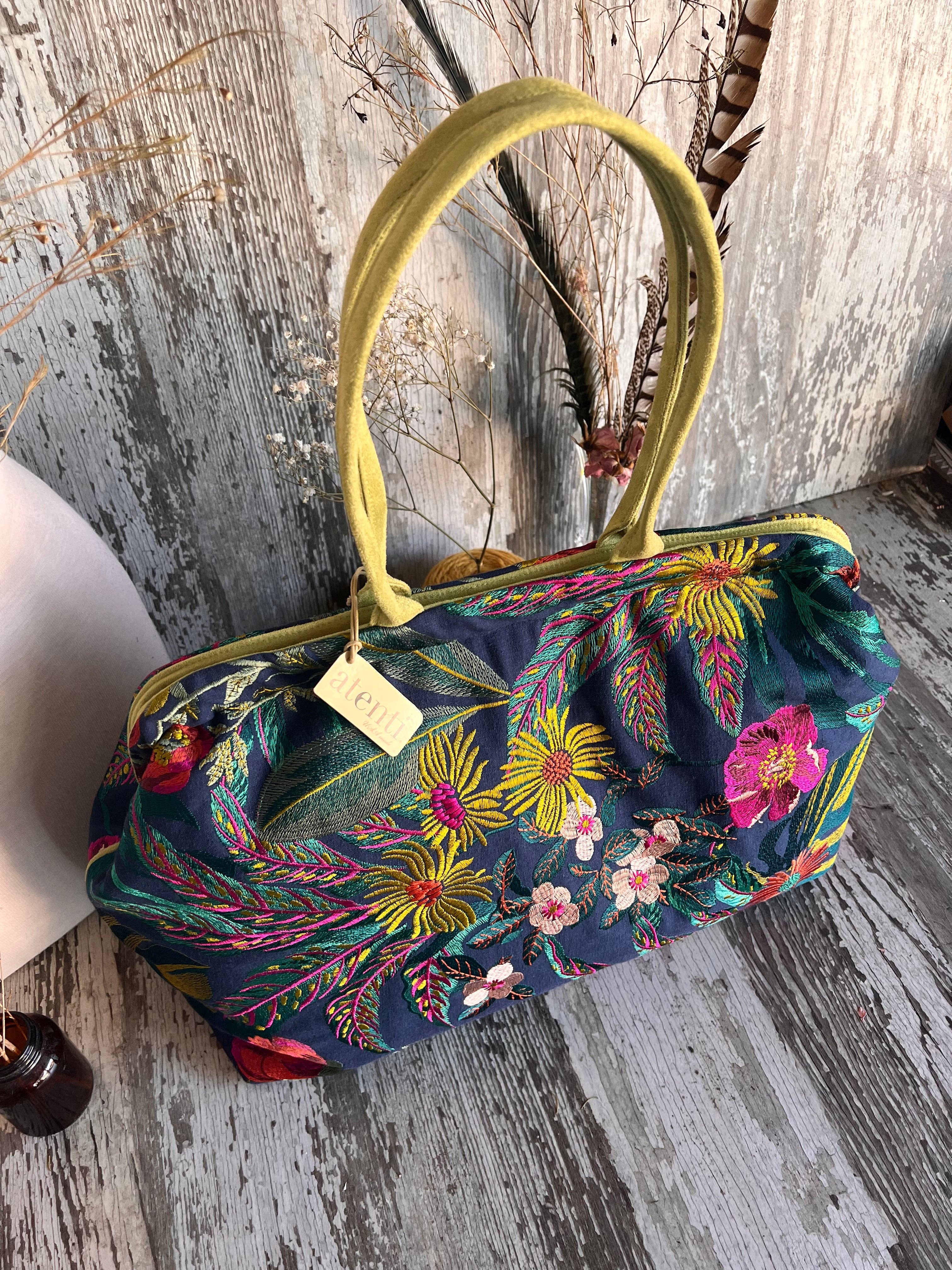 Flora Pioneer: Modern Tapestry Doctor Bag w/ Metal Frame - Image 2