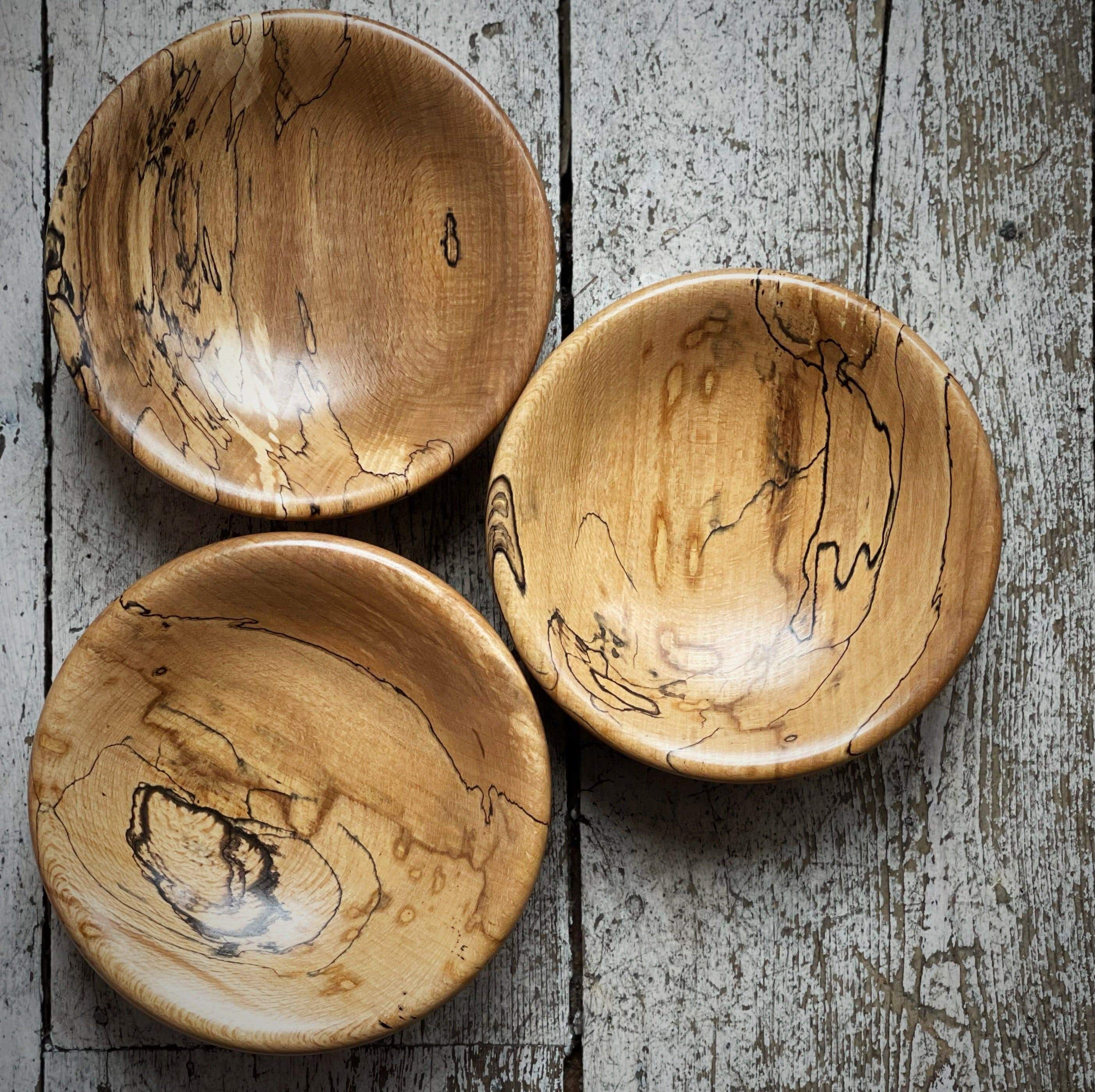 Hand-Turned Wooden Magnetic Bowl - Spalted Beech