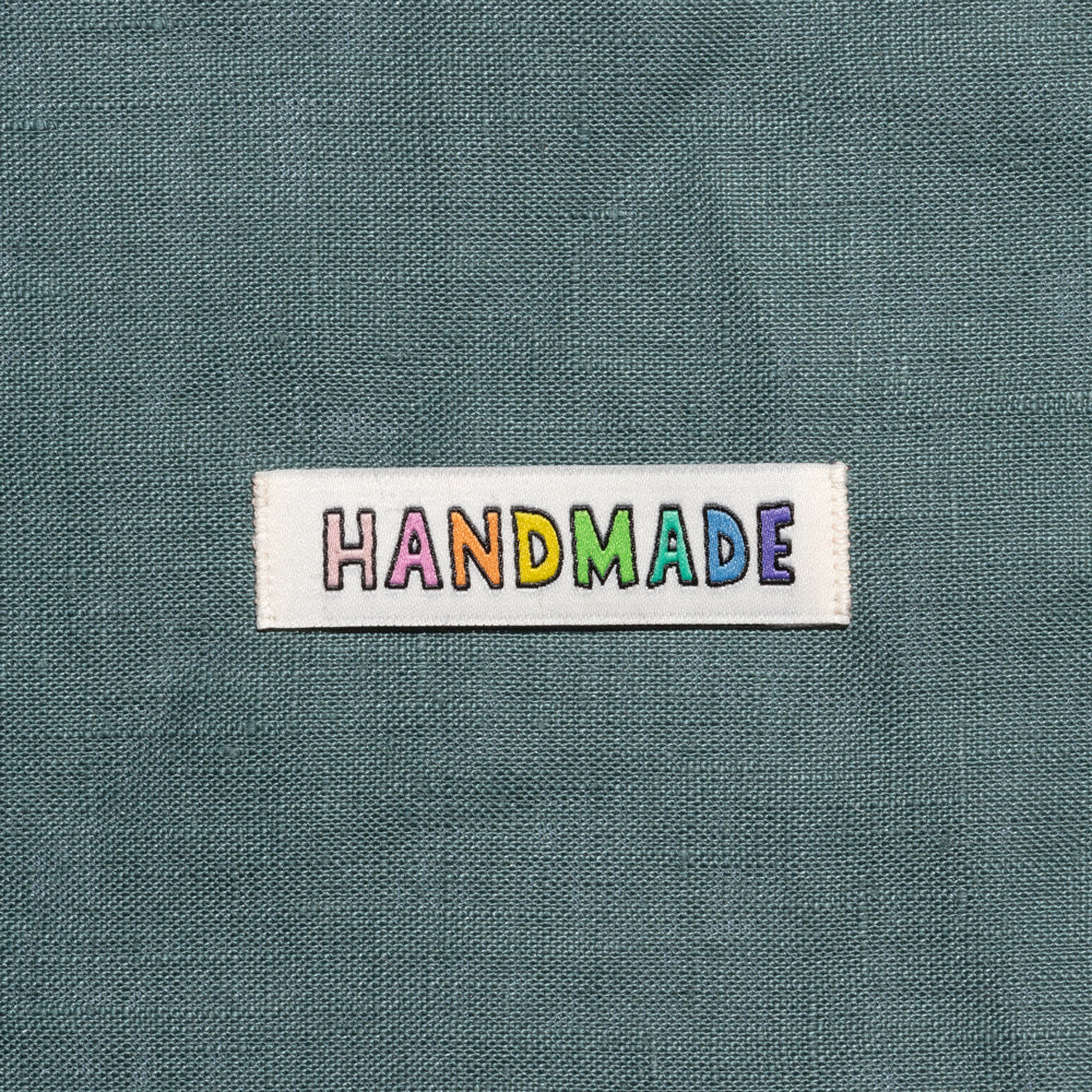 "Handmade" Rainbow Woven Labels 6 Pack - Image 3