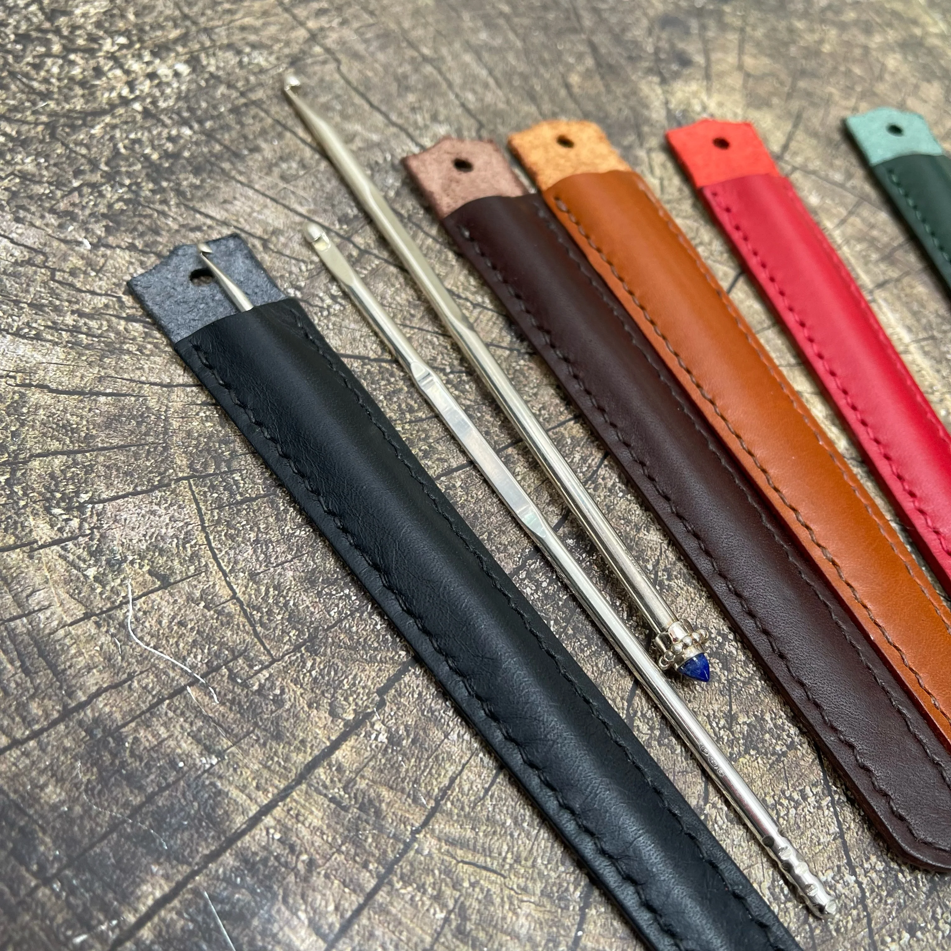 Leather Single Crochet Hook Cases - Image 4