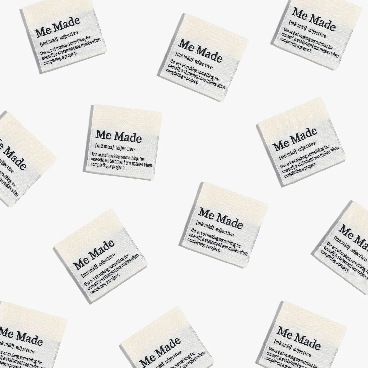 "Me Made - Definition" Woven Labels 6 Pack