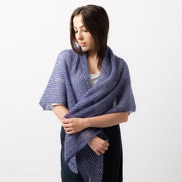 Striped Feather Shawl Pattern - Image 2