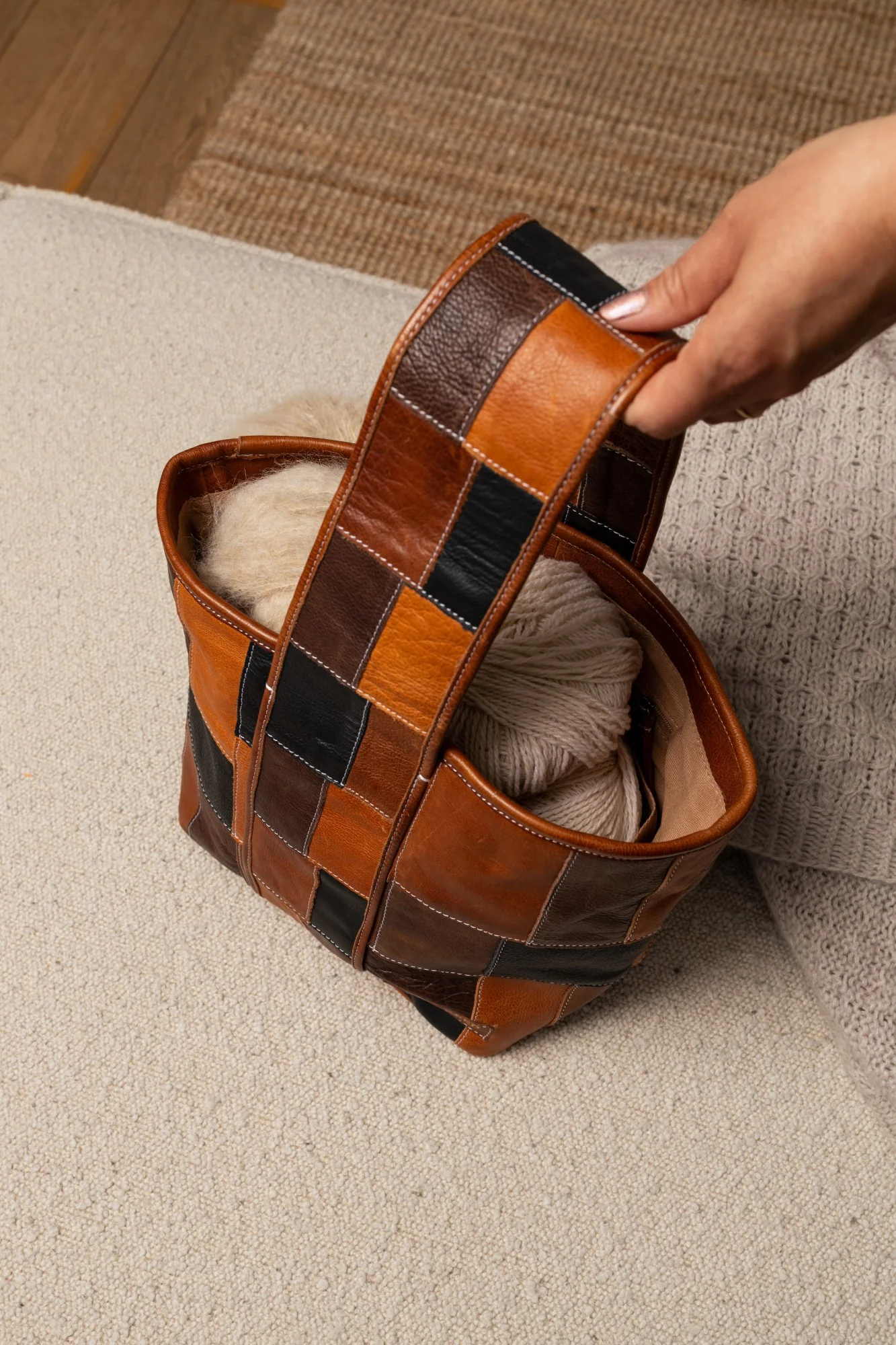 Torn&Cut 81 Knitting Shoulder Bag by Re:Designed - Image 4