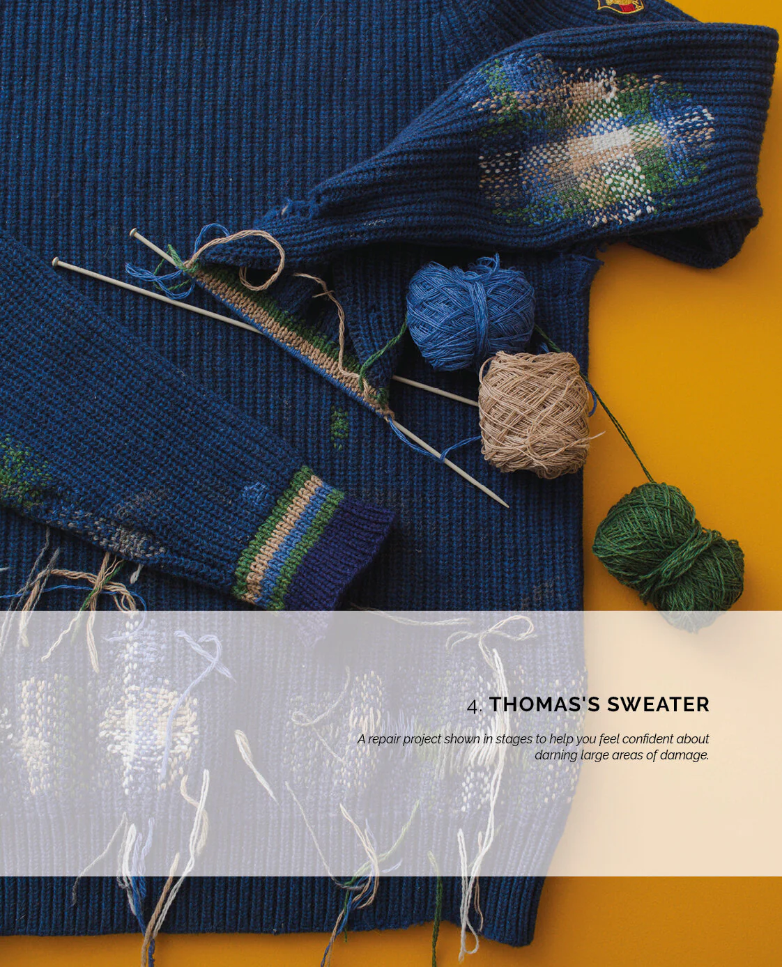 Visible Creative Mending for Knitwear by Flora Collingwood-Norris - Image 3