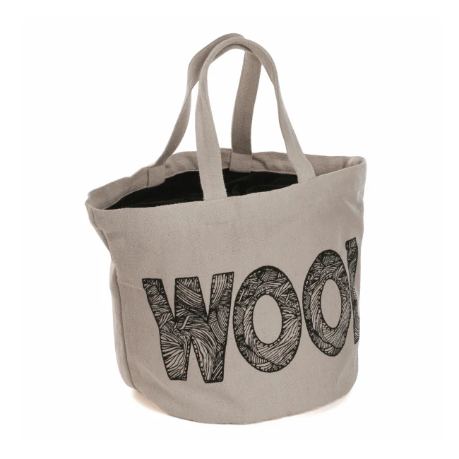 "Wool" Fabric Bucket Bag - Image 3
